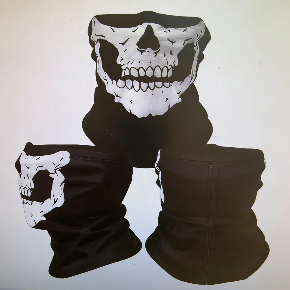 10pcs Skull Seamless Windproof Motorcycle Scarf Breathable Mask Thickened Autumn Cycling Face Cover Balaclava Headwear - Image 6