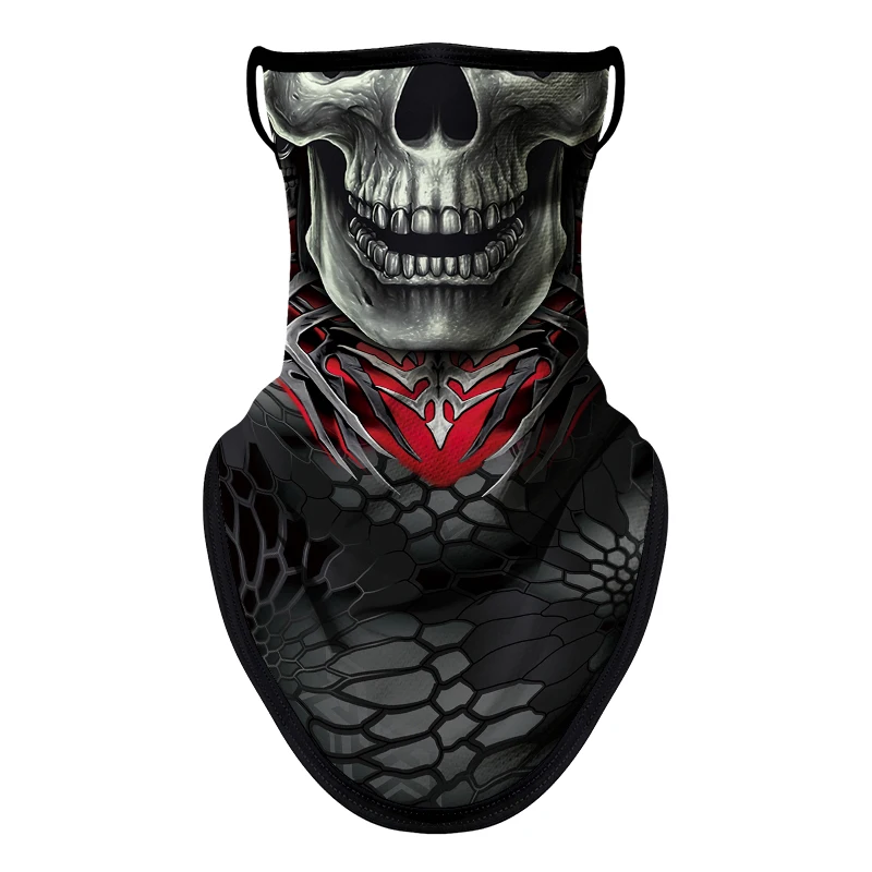 Motorcycle Sun Protection Cycling Scarf Mask Balaclava Skull Multifunction Earloop Neck Mask Unisex Hiking Windproof Neck Cover - Image 7