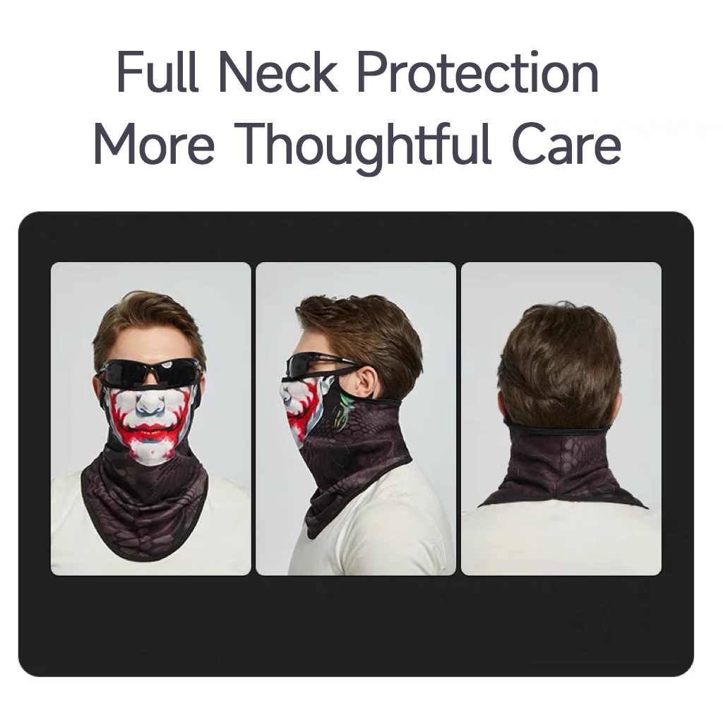 Motorcycle Sun Protection Cycling Scarf Mask Balaclava Skull Multifunction Earloop Neck Mask Unisex Hiking Windproof Neck Cover - Image 4