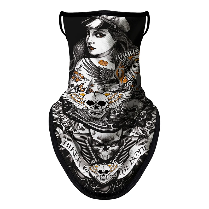 Motorcycle Sun Protection Cycling Scarf Mask Balaclava Skull Multifunction Earloop Neck Mask Unisex Hiking Windproof Neck Cover - Image 24