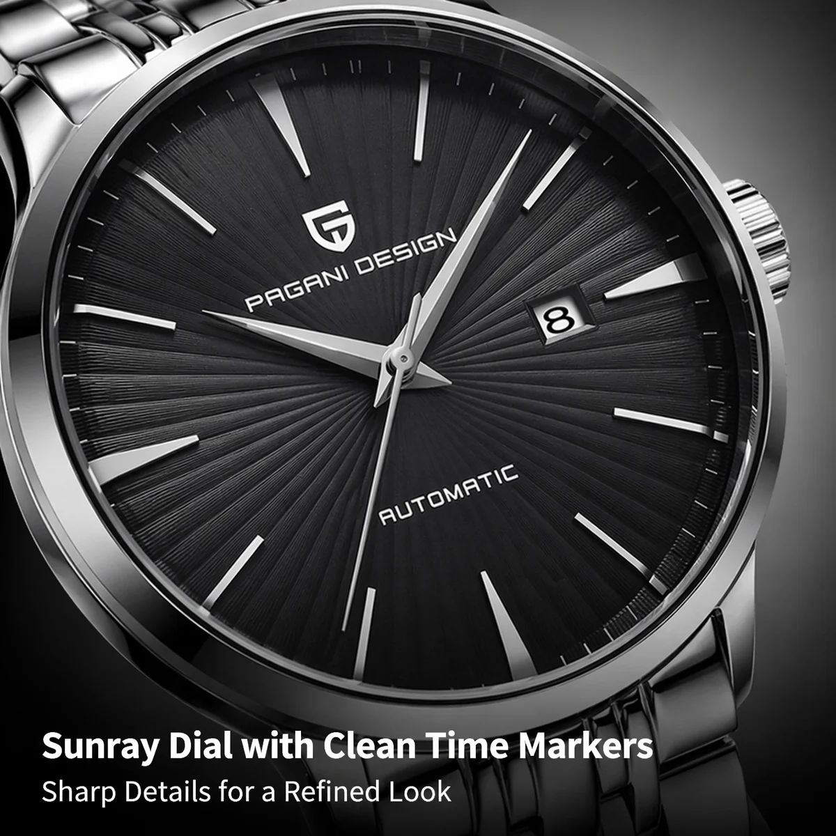 PAGANI DESIGN Men's Watch Fashion Sports Luxury Men's Stainless Steel Automatic Mechanical Business Watch - Image 6