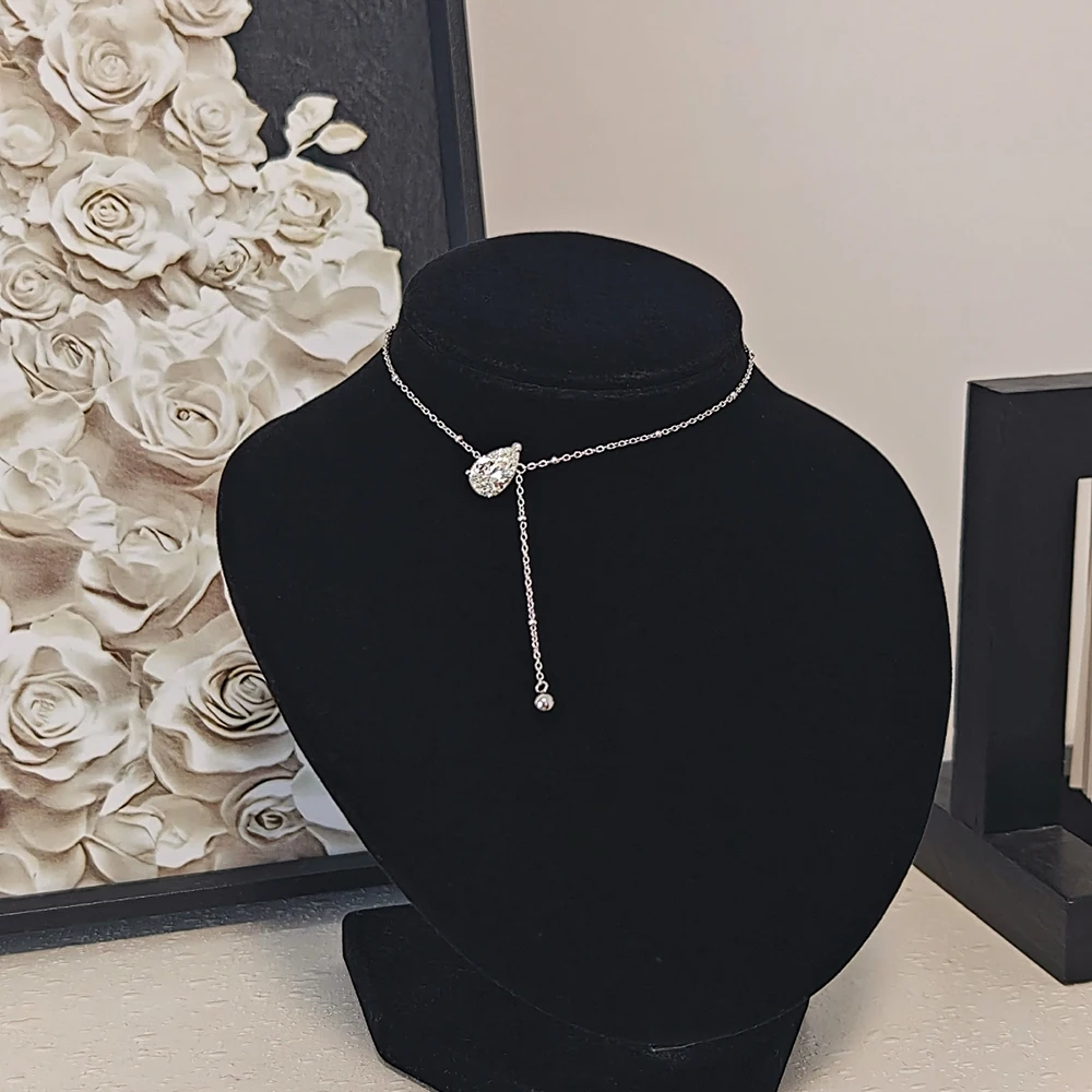 Certified 1/2/3Carat Waterdrop Moissanite Pendant Necklace For Woman S925 Silver Y-Style Pear Cut Solitaire Diamond Neckchain - Image 7