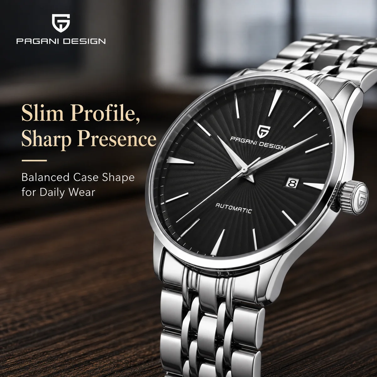PAGANI DESIGN Men's Watch Fashion Sports Luxury Men's Stainless Steel Automatic Mechanical Business Watch - Image 5
