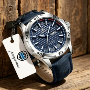 PAAZOMU Original Men Watch Luxury Waterproof Luminous Date Week Watch For Man Quartz Leather Fashion Men's Watches Reloj Hombre