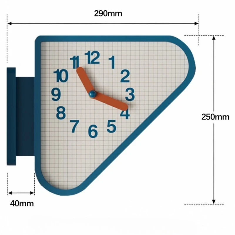 Indoor Double Sided Wall Clocks Corner Silent Timer Triangle Art Hanging Watch Household Pointer Living Room Corner Decor Craft - Image 12