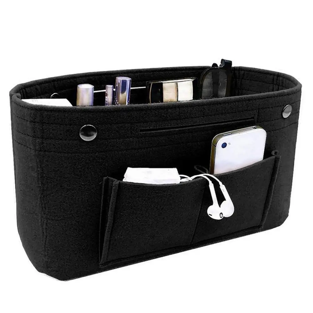 Women's Organizer Handbag Insert Bag Felt Travel Bag Insert Liner Purse Organiser Pouch - Image 9