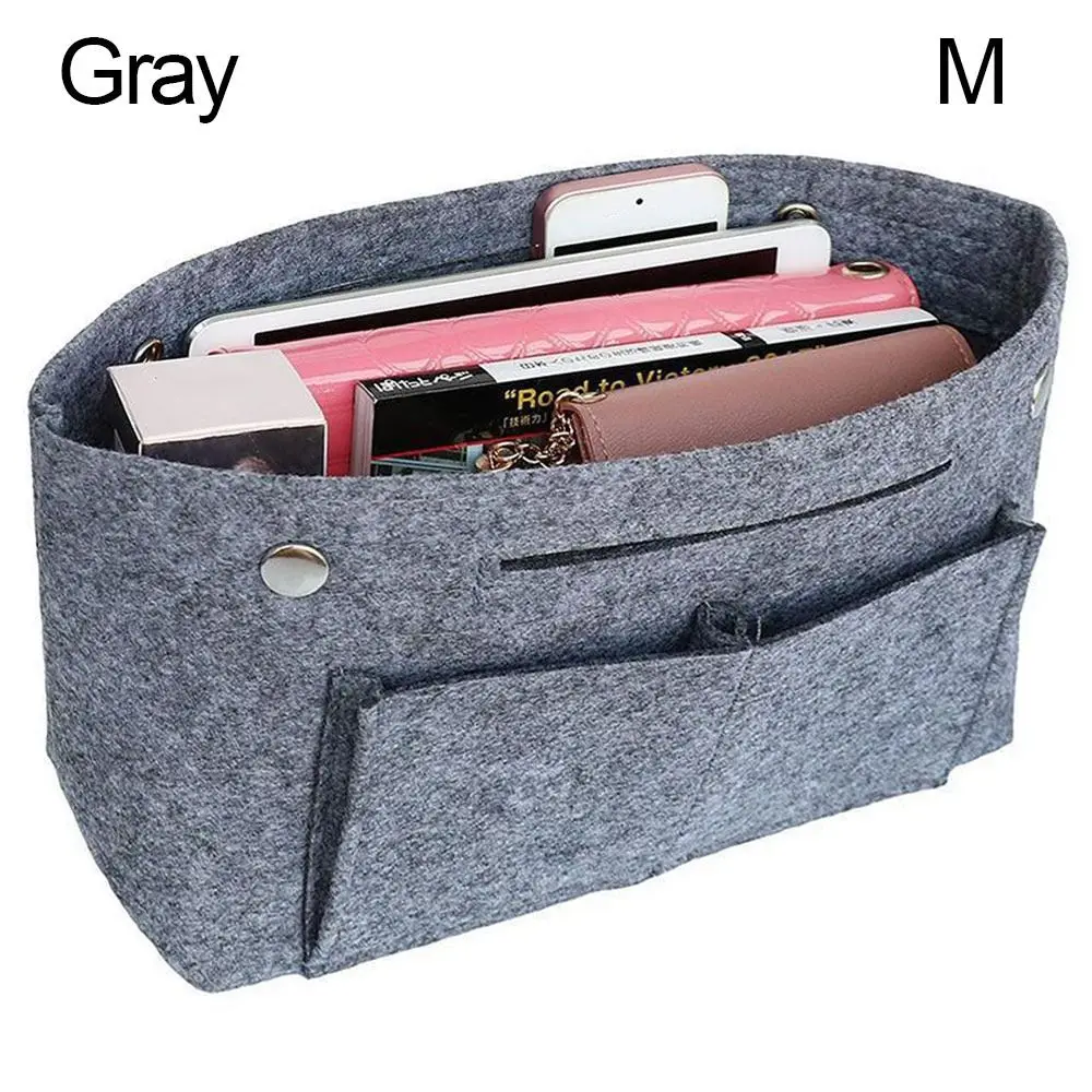 Women's Organizer Handbag Insert Bag Felt Travel Bag Insert Liner Purse Organiser Pouch - Image 10