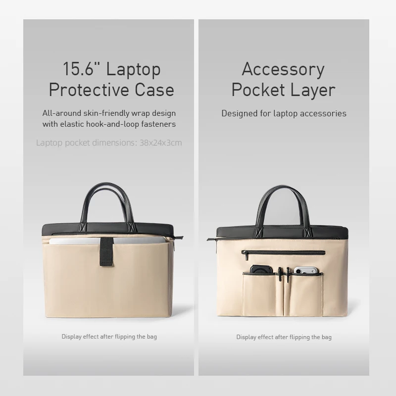 MARK RYDEN Men Laptop Tote Bag 15.6" Oxford Briefcase Lightweight Waterproof Business Handbag for Office Work - Image 4