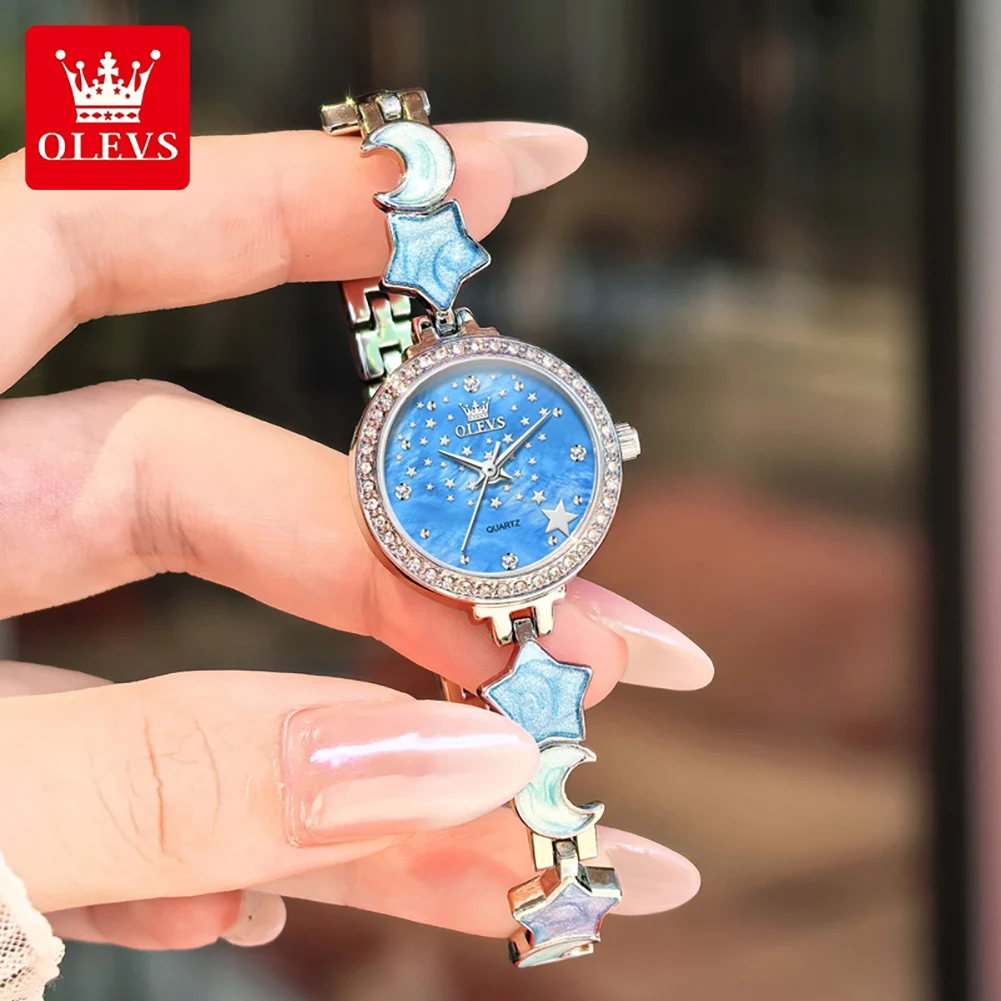 OLEVS 5665 Elegant Fashion Watches For Woman Quartz Watch Stainless Steel Bracelet Luxury Ladies Watches Clock Reloj Mujer - Image 3