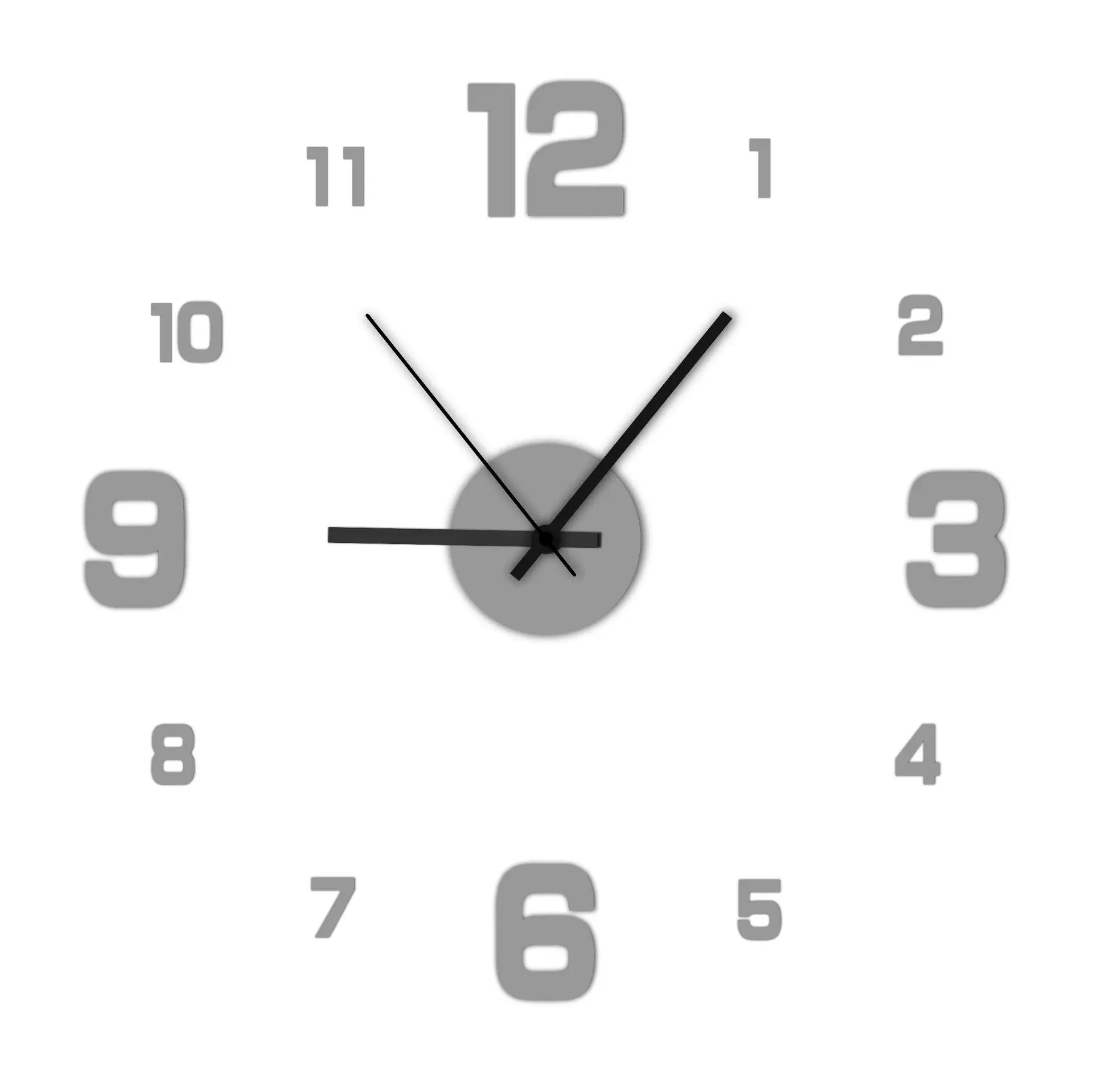 Creative Frameless DIY Wall Clock Wall Decal Home Silent Clock Living Room Office Wall Decoration - Image 7