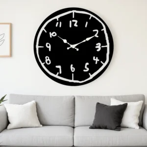 30cm Size Digital Wall Clock Cartoon Design Special Design Silent Wall Clock Round Shape Silent Mechanism Hanging Wall Clock