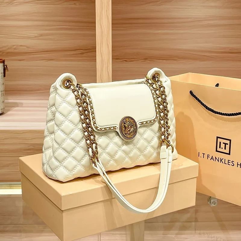 Brand Genuine Leather Chain Bag for Women in 2025, New Designer with a Sense of Luxury, Large Capacity Underarm Shoulder Bag - Image 2