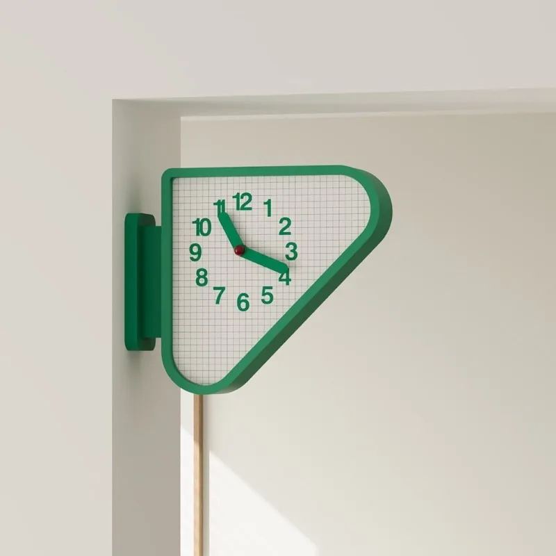 Indoor Double Sided Wall Clocks Corner Silent Timer Triangle Art Hanging Watch Household Pointer Living Room Corner Decor Craft - Image 6
