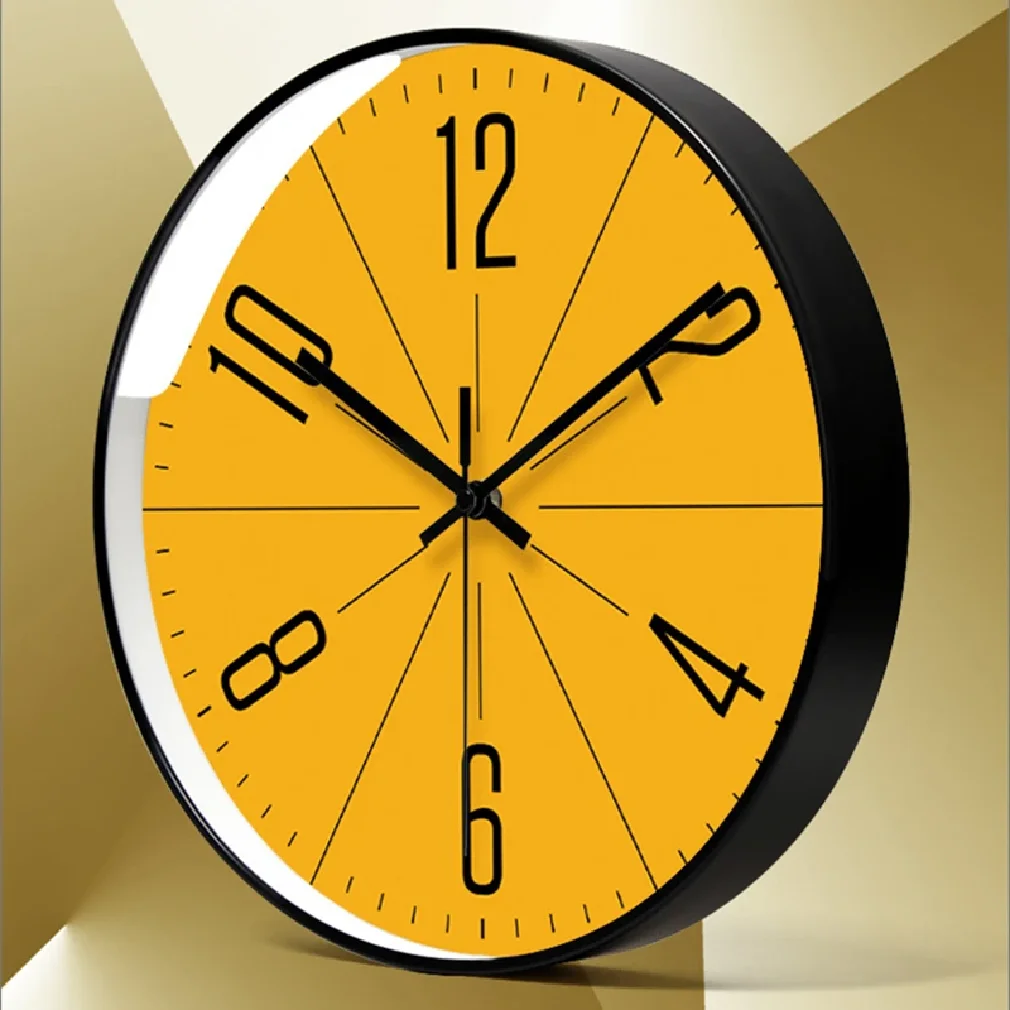Atomic Wall Clock Battery Operated Round Analog Modern Wall Clock Automatically Clock for Office Classroom Bedroom Living Room - Image 2