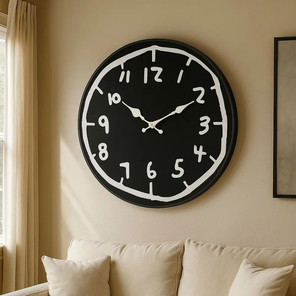 30cm Size Digital Wall Clock Cartoon Design Special Design Silent Wall Clock Round Shape Silent Mechanism Hanging Wall Clock - Image 3