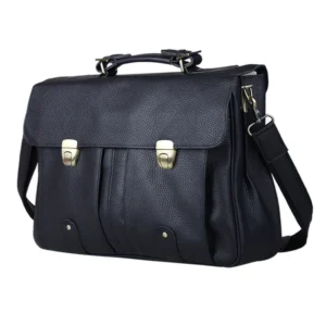 High Quality Cowhide Genuine Leather Briefcase for Men Business Bag 15.6"Laptop Case Male Portfolio Attache Office messenger bag
