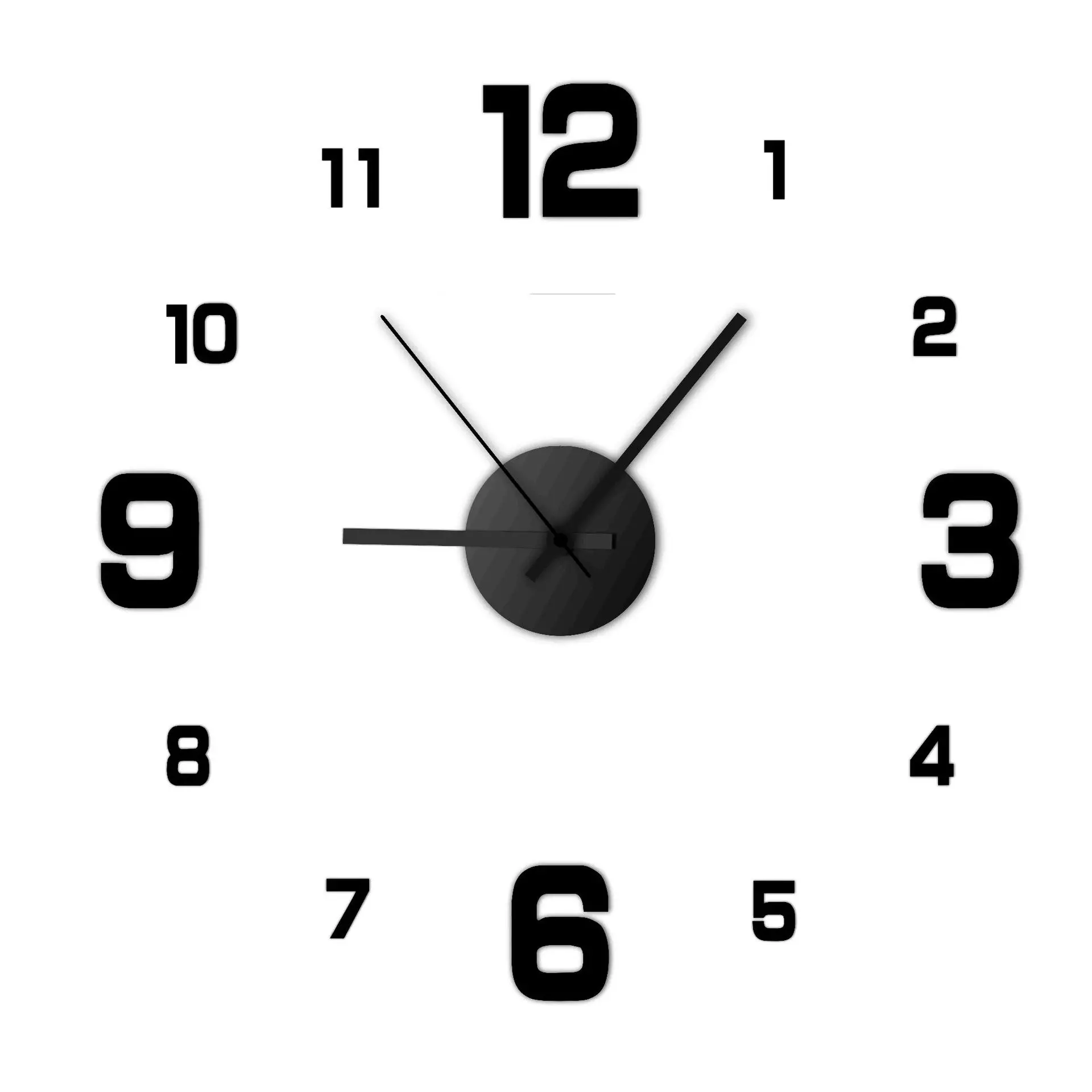 Creative Frameless DIY Wall Clock Wall Decal Home Silent Clock Living Room Office Wall Decoration - Image 9