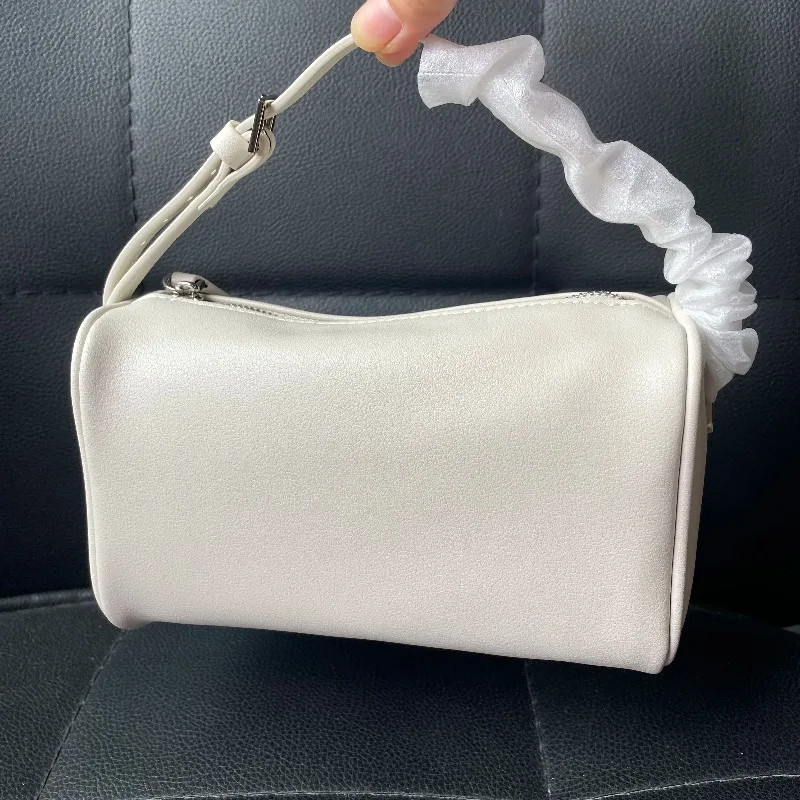 2025 New Luxury 90s Pen Holder Bag Genuine Soft Cowhide & Suede Mini Crossbody Bag Hand-Carry Vintage Shoulder Purse for Women - Image 8