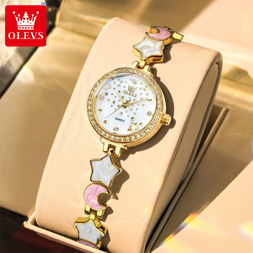 OLEVS 5665 Elegant Fashion Watches For Woman Quartz Watch Stainless Steel Bracelet Luxury Ladies Watches Clock Reloj Mujer - Image 9