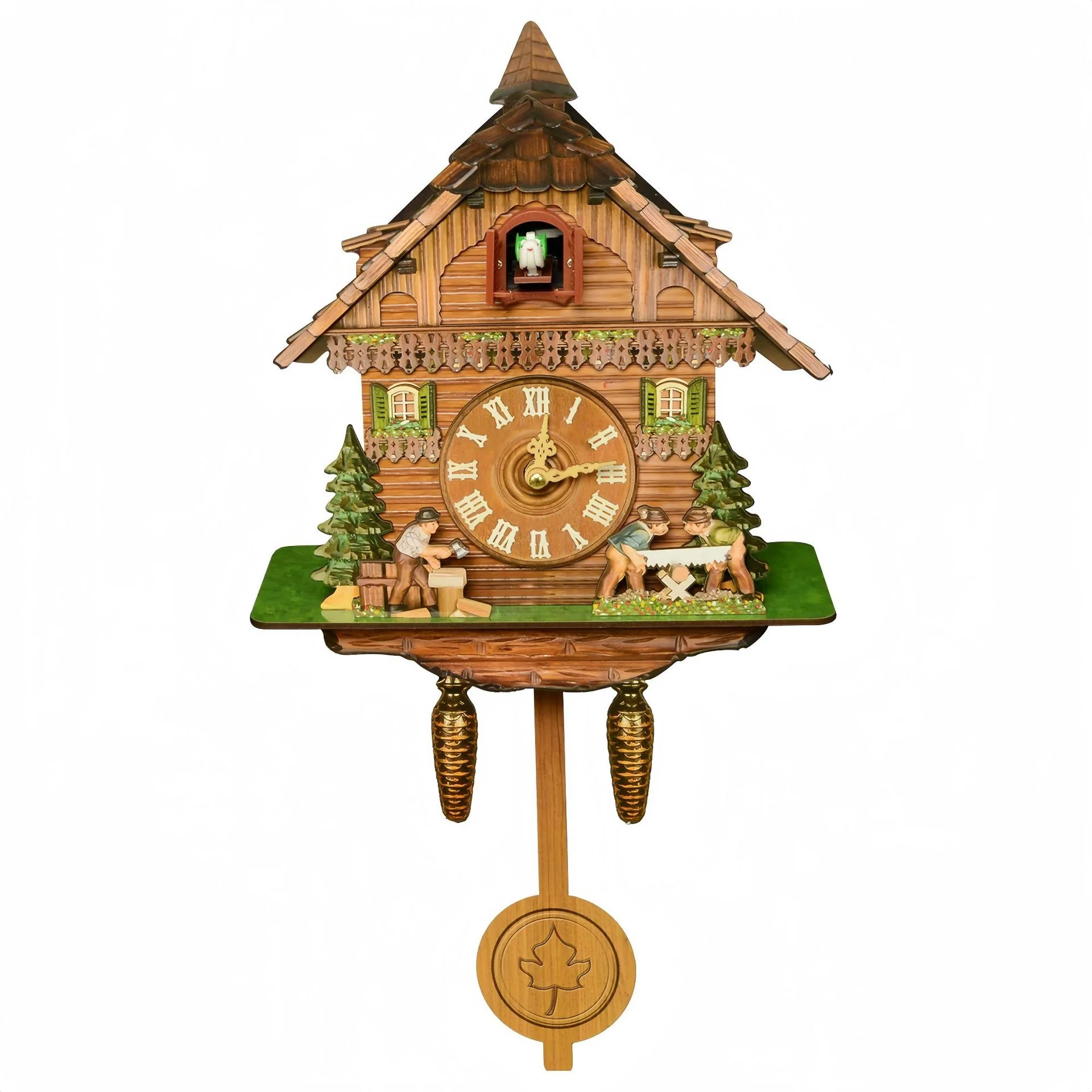 Cuckoo Clock Wall Hanging Mechanical Hourly Chime Vintage Style Living Room Bedroom Home Wall Clock Wooden Wallclock Gift - Image 6