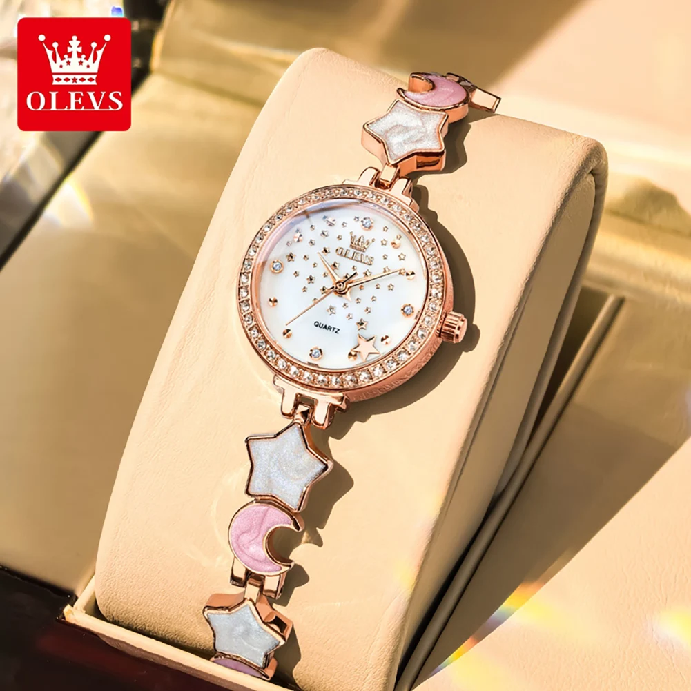 OLEVS 5665 Elegant Fashion Watches For Woman Quartz Watch Stainless Steel Bracelet Luxury Ladies Watches Clock Reloj Mujer - Image 7