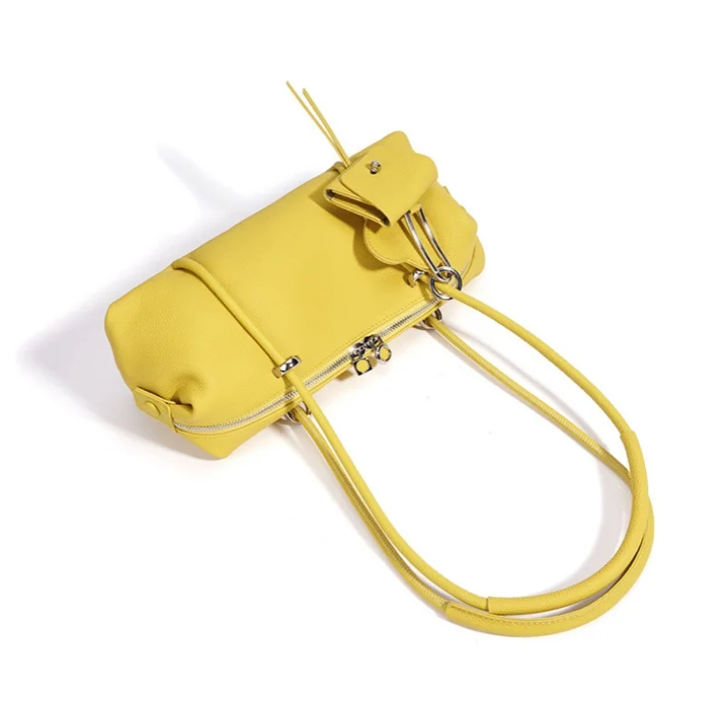 Women 100% First Layer Cowhide Underarm Bag Genuine Leather Shoulder Tote Handbag - Image 2