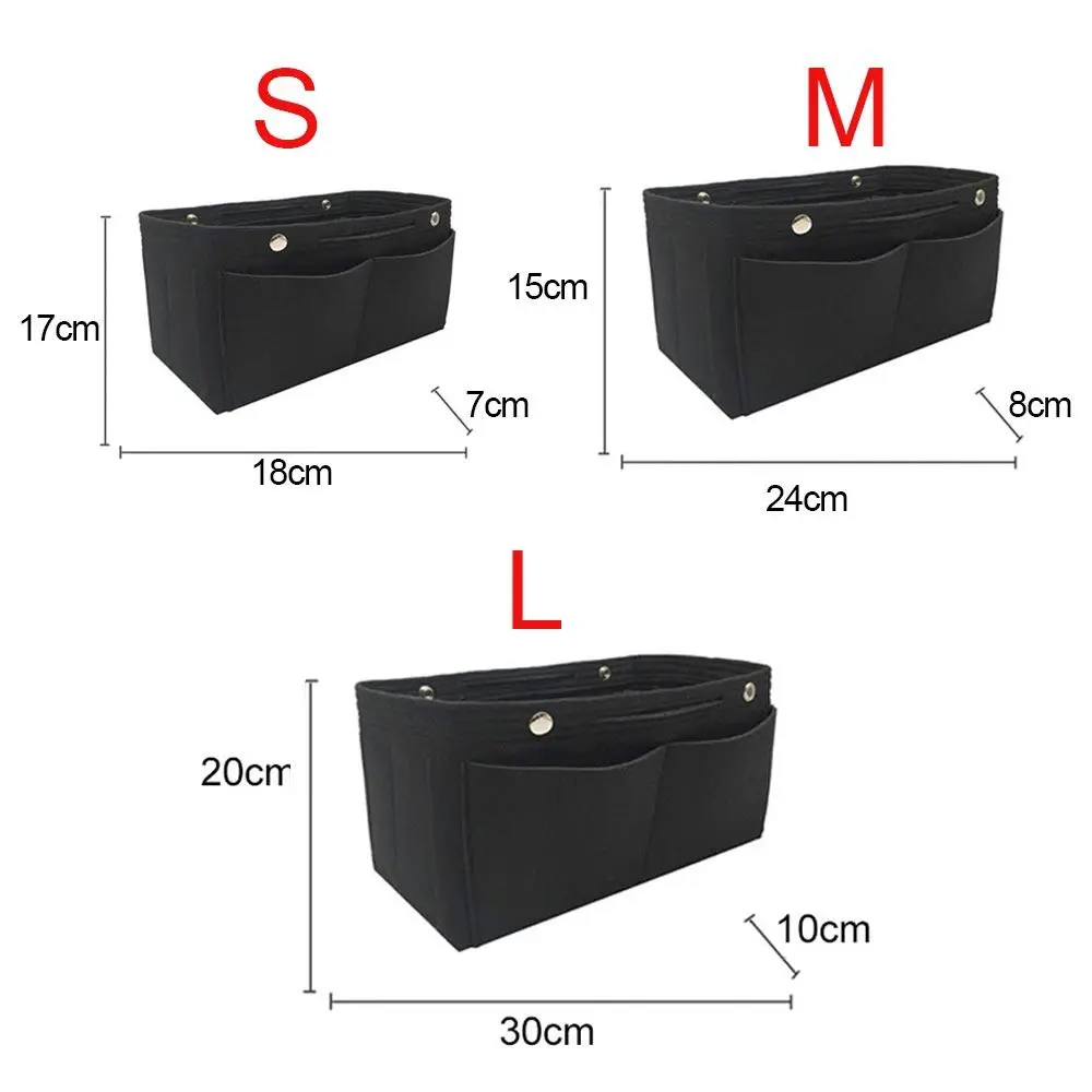 Women's Organizer Handbag Insert Bag Felt Travel Bag Insert Liner Purse Organiser Pouch - Image 6