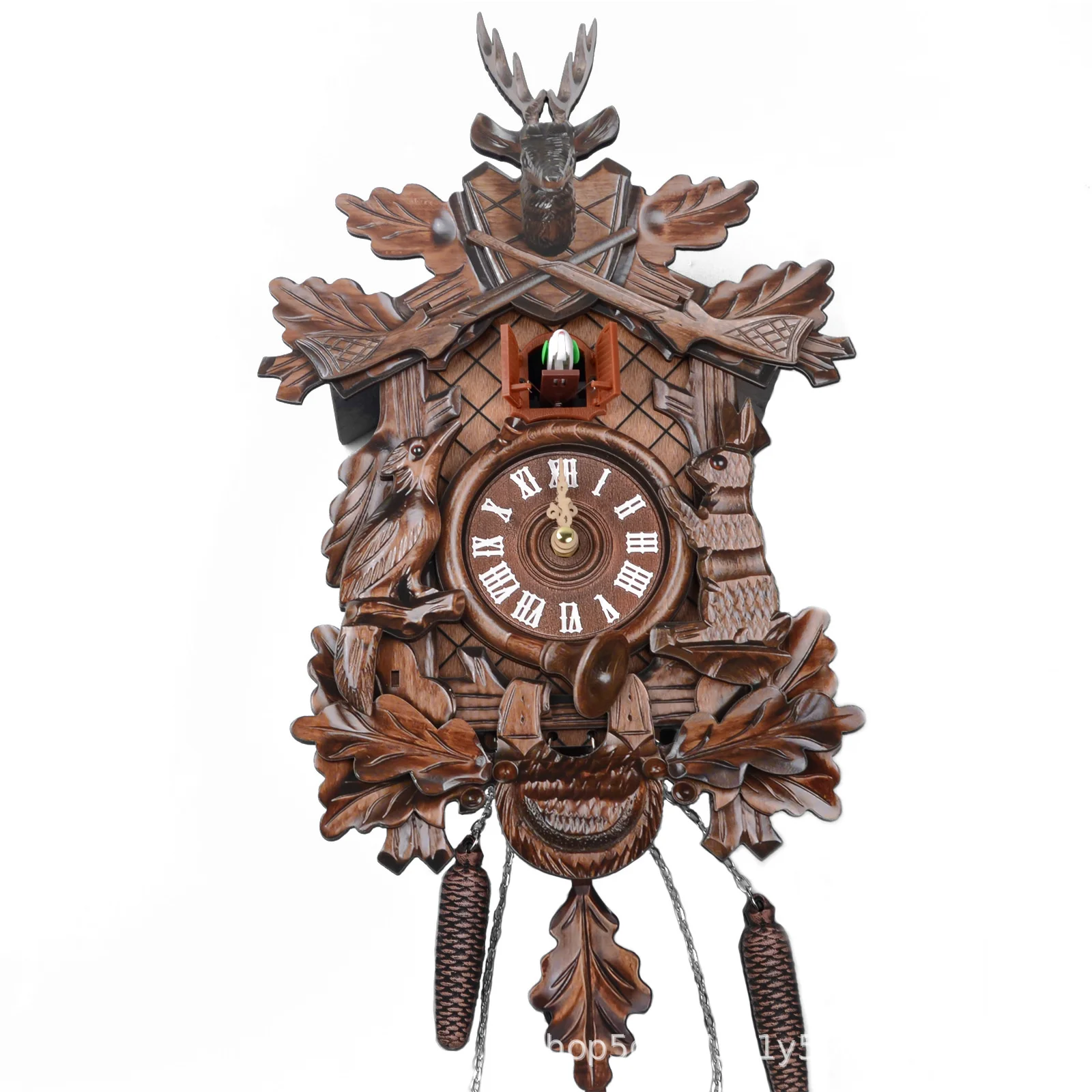 Cuckoo Clock Wall Hanging Mechanical Hourly Chime Vintage Style Living Room Bedroom Home Wall Clock Wooden Wallclock Gift - Image 10