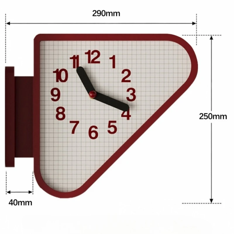 Indoor Double Sided Wall Clocks Corner Silent Timer Triangle Art Hanging Watch Household Pointer Living Room Corner Decor Craft - Image 13