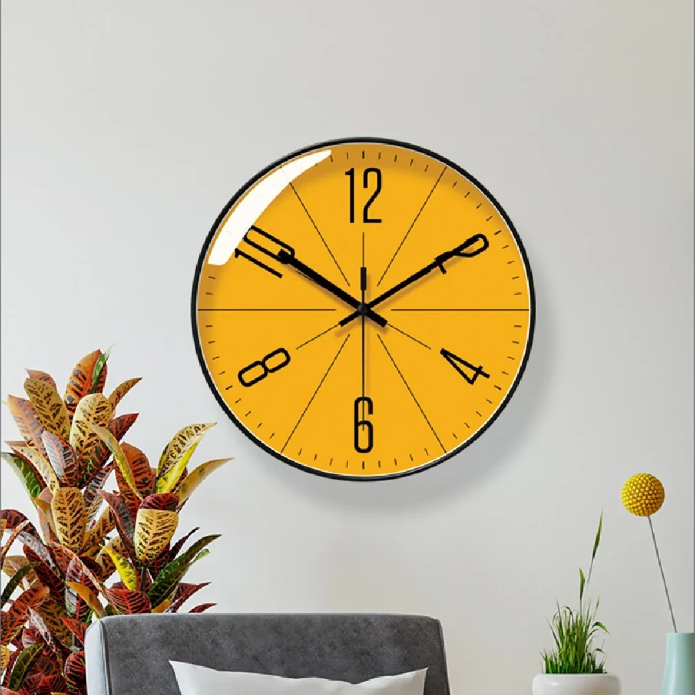 Atomic Wall Clock Battery Operated Round Analog Modern Wall Clock Automatically Clock for Office Classroom Bedroom Living Room - Image 5