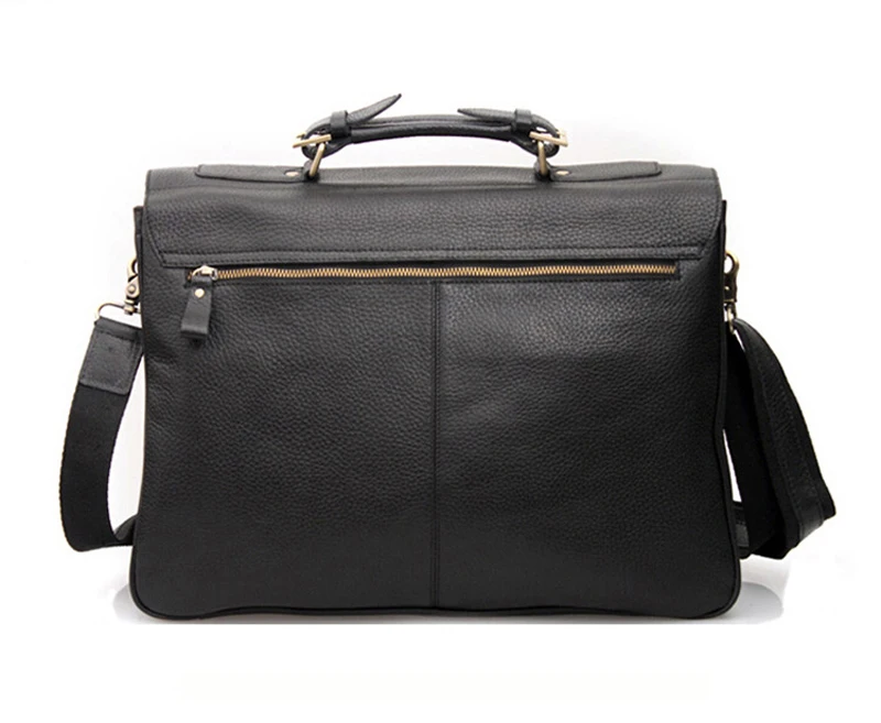 High Quality Cowhide Genuine Leather Briefcase for Men Business Bag 15.6"Laptop Case Male Portfolio Attache Office messenger bag - Image 3