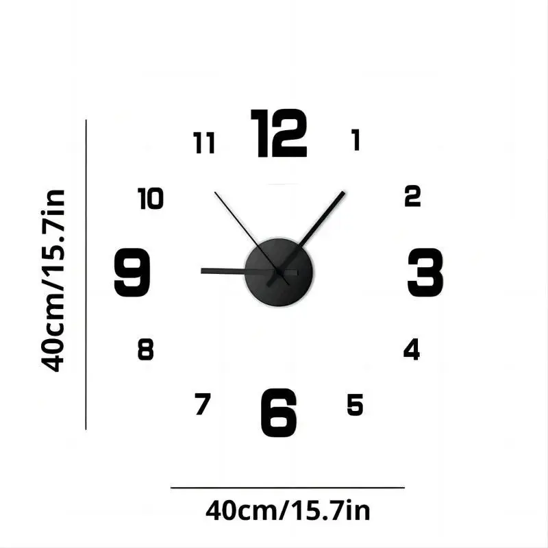 Creative Frameless DIY Wall Clock Wall Decal Home Silent Clock Living Room Office Wall Decoration - Image 6