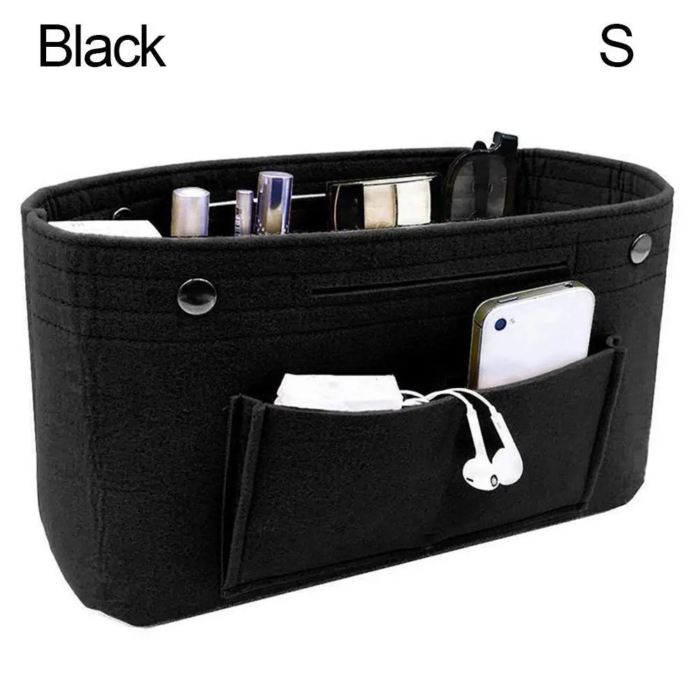 Women's Organizer Handbag Insert Bag Felt Travel Bag Insert Liner Purse Organiser Pouch - Image 11