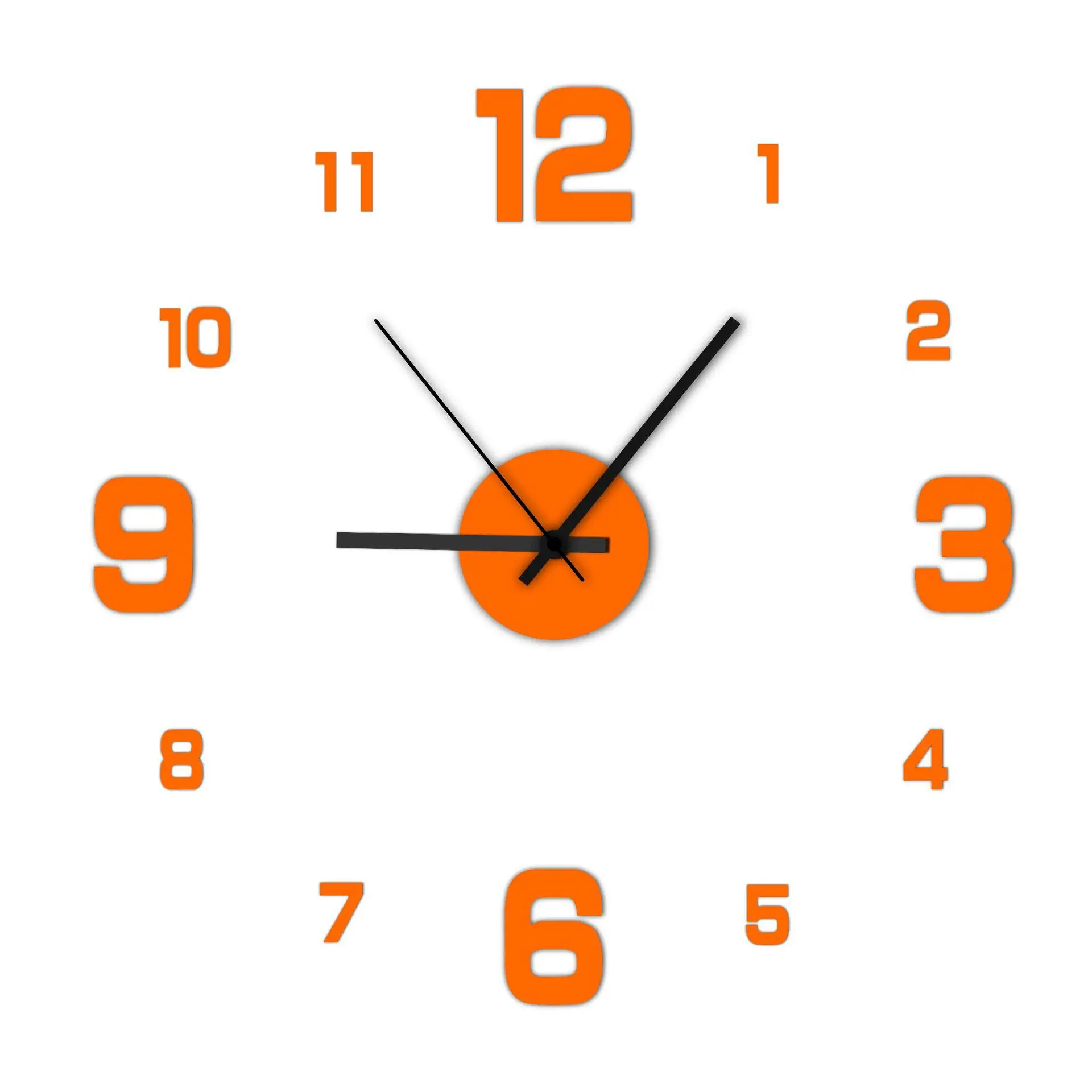 Creative Frameless DIY Wall Clock Wall Decal Home Silent Clock Living Room Office Wall Decoration - Image 8