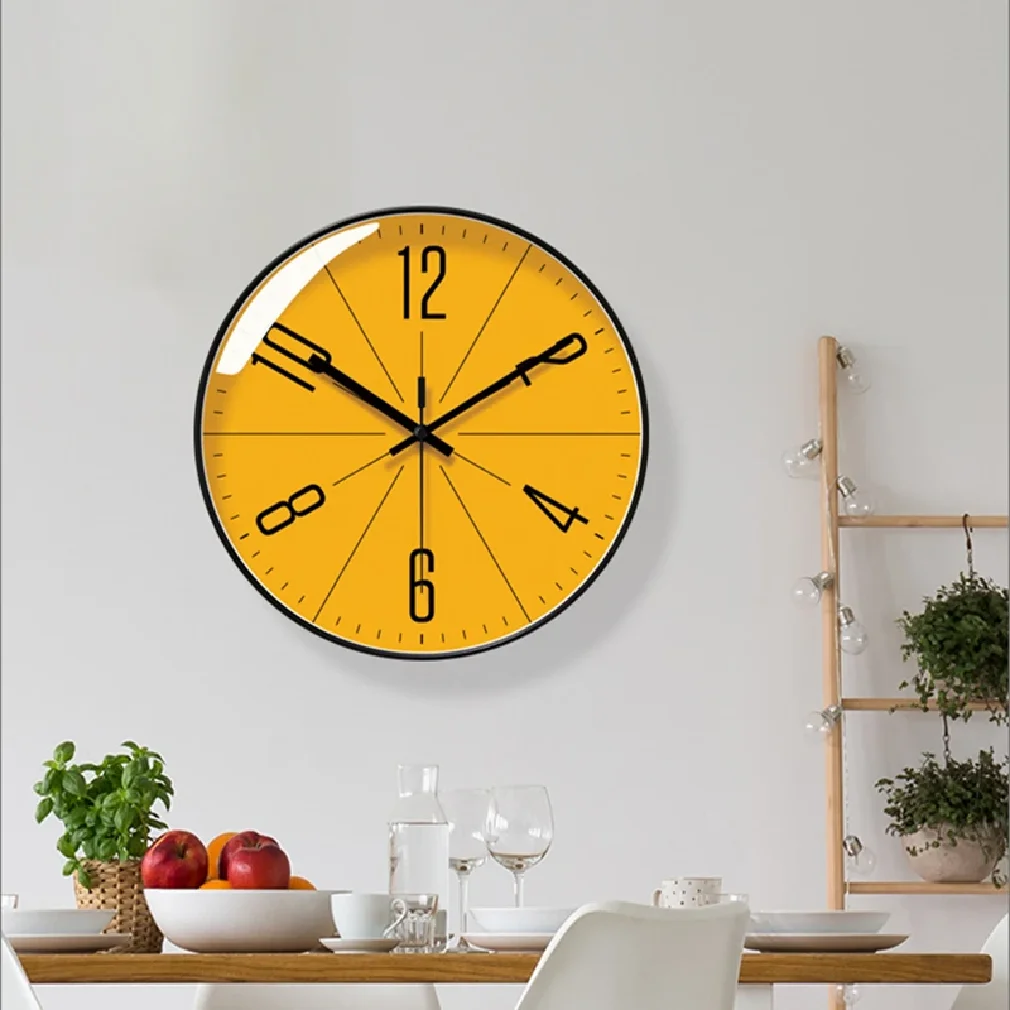 Atomic Wall Clock Battery Operated Round Analog Modern Wall Clock Automatically Clock for Office Classroom Bedroom Living Room - Image 6