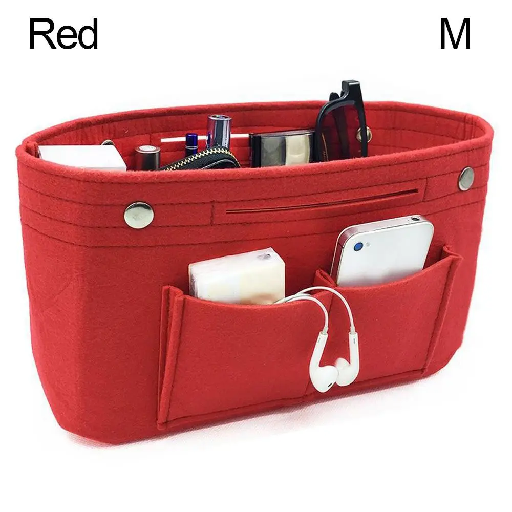 Women's Organizer Handbag Insert Bag Felt Travel Bag Insert Liner Purse Organiser Pouch - Image 8