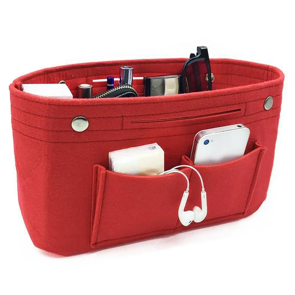 Women's Organizer Handbag Insert Bag Felt Travel Bag Insert Liner Purse Organiser Pouch - Image 15
