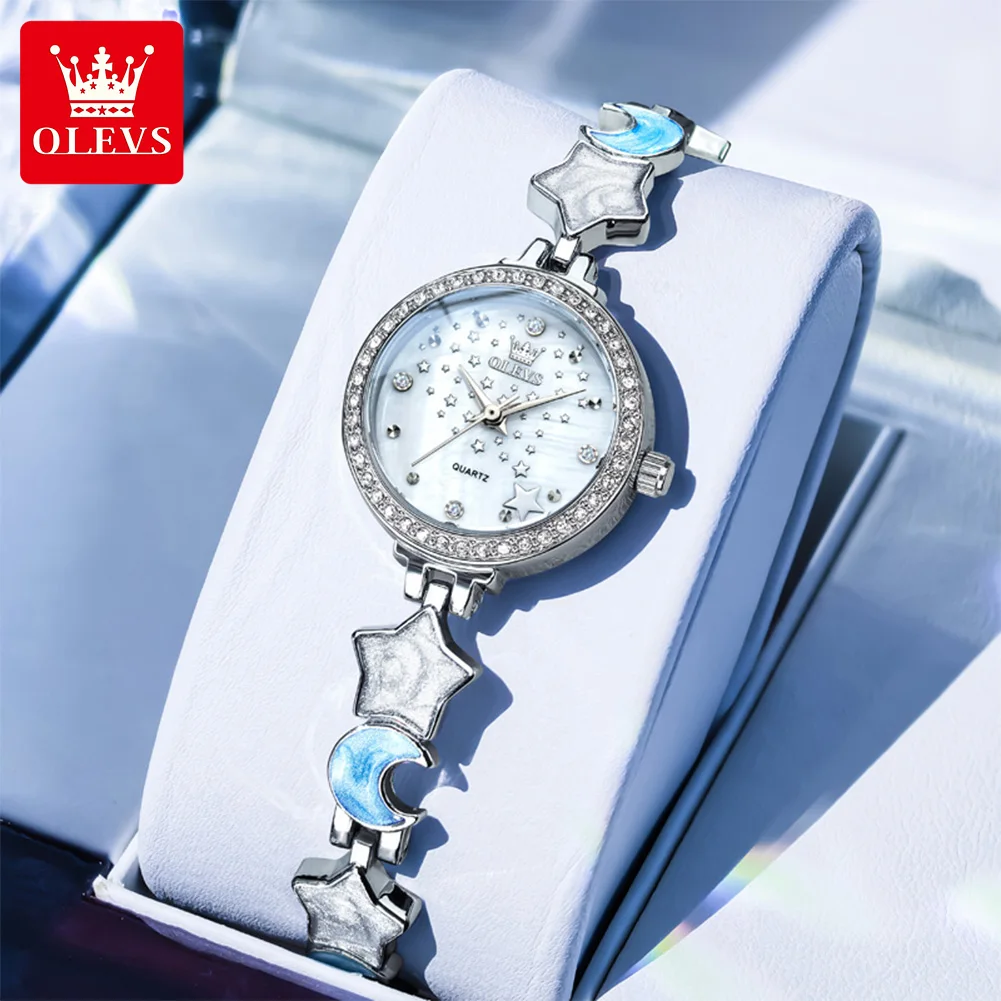 OLEVS 5665 Elegant Fashion Watches For Woman Quartz Watch Stainless Steel Bracelet Luxury Ladies Watches Clock Reloj Mujer - Image 8