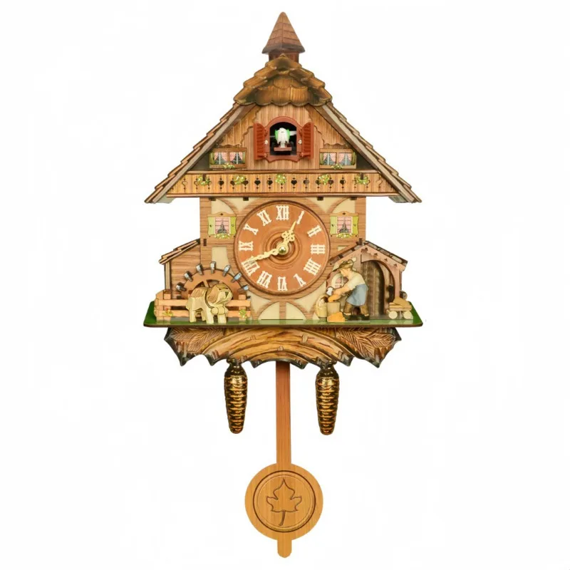 Cuckoo Clock Wall Hanging Mechanical Hourly Chime Vintage Style Living Room Bedroom Home Wall Clock Wooden Wallclock Gift - Image 5