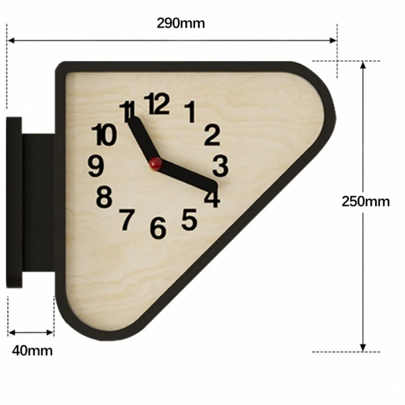 Indoor Double Sided Wall Clocks Corner Silent Timer Triangle Art Hanging Watch Household Pointer Living Room Corner Decor Craft - Image 10