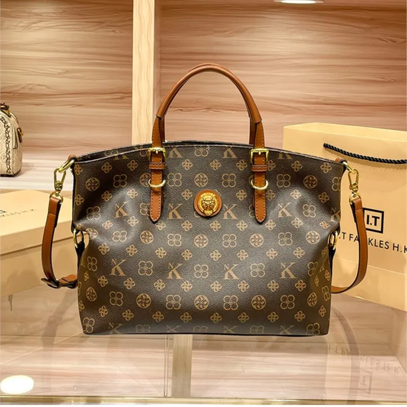 Ladies' Light Luxury Handbag 2025 New High-End Designer Fashion Retro Handbag Shoulder Bag Large Capacity Crossbody Bag Tote Bag - Image 2