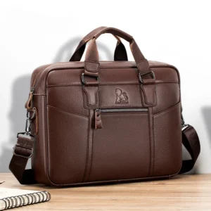2025 New Men's Business Briefcase Fashion Handbag Large Capacity Shoulder Bag Crossbody Bag 14" Laptop Bag with Travel Suitcase