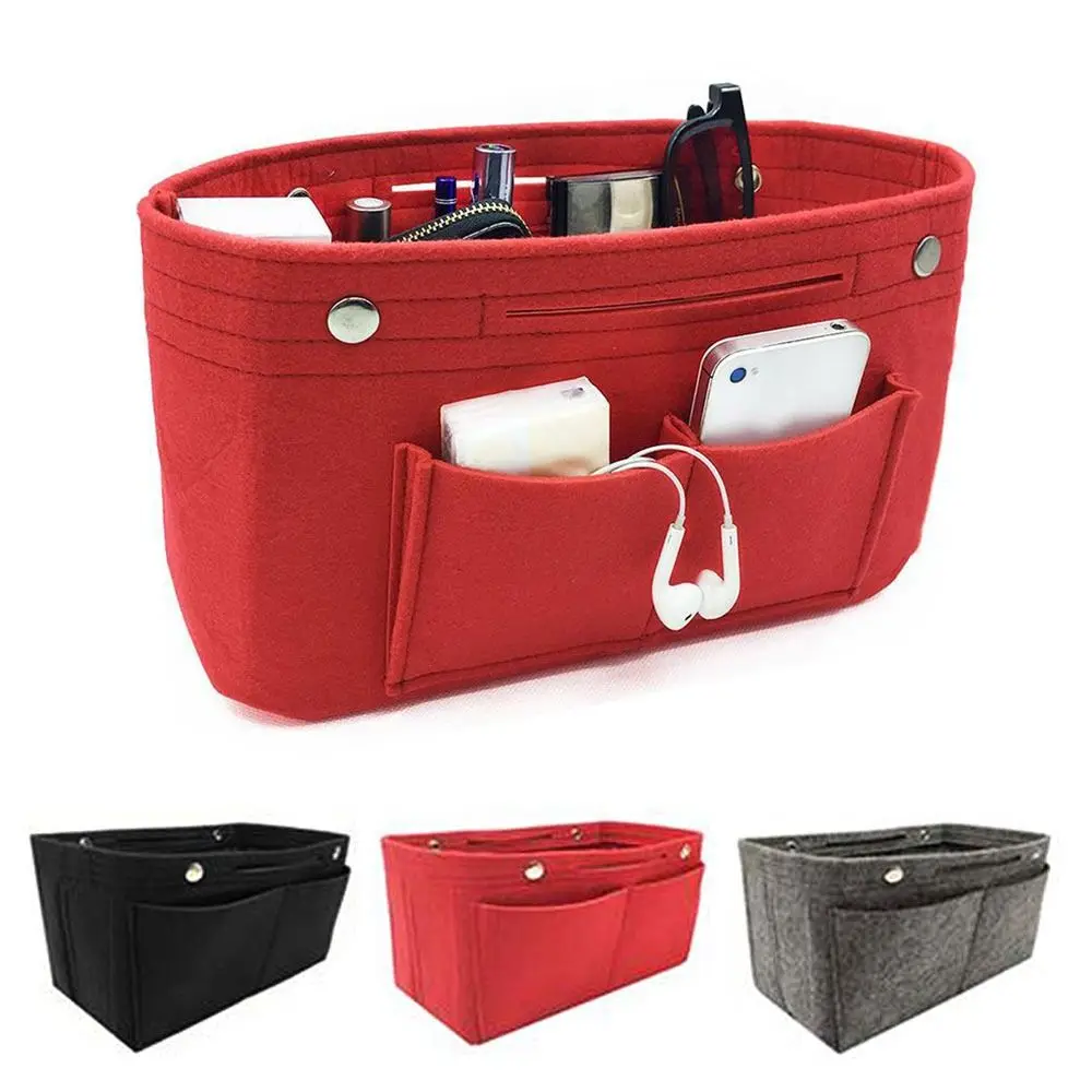 Women's Organizer Handbag Insert Bag Felt Travel Bag Insert Liner Purse Organiser Pouch - Image 2