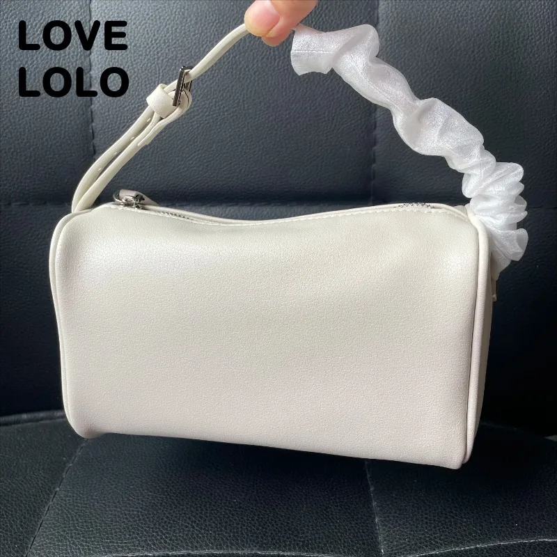 2025 New Luxury 90s Pen Holder Bag Genuine Soft Cowhide & Suede Mini Crossbody Bag Hand-Carry Vintage Shoulder Purse for Women - Image 4