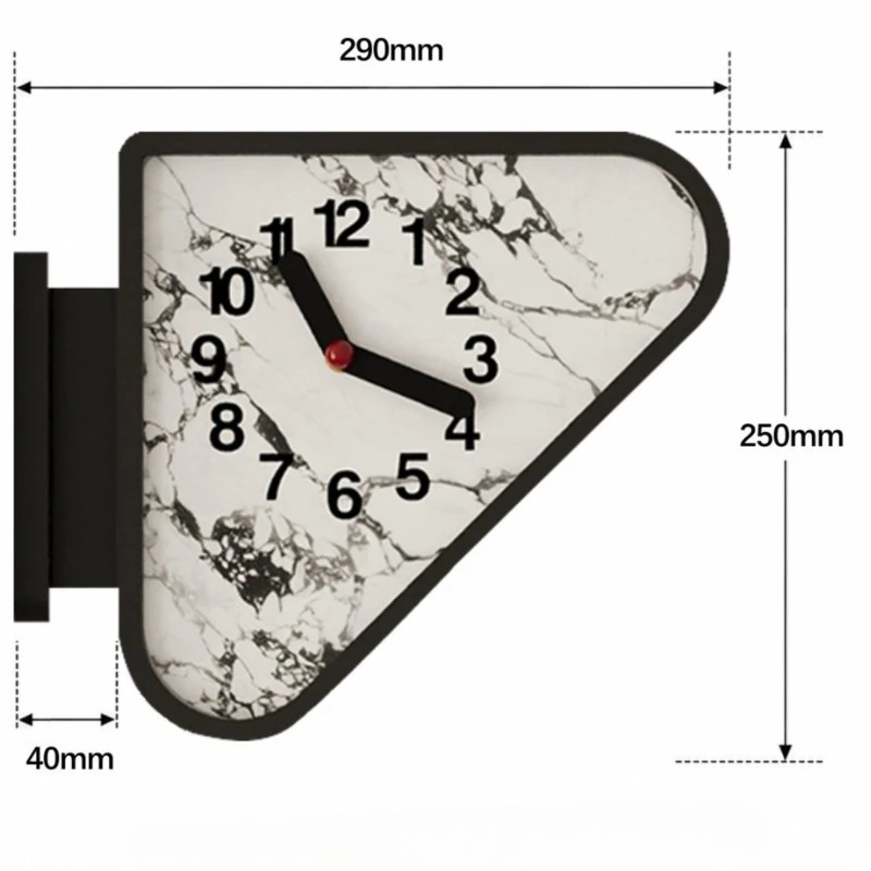 Indoor Double Sided Wall Clocks Corner Silent Timer Triangle Art Hanging Watch Household Pointer Living Room Corner Decor Craft - Image 9