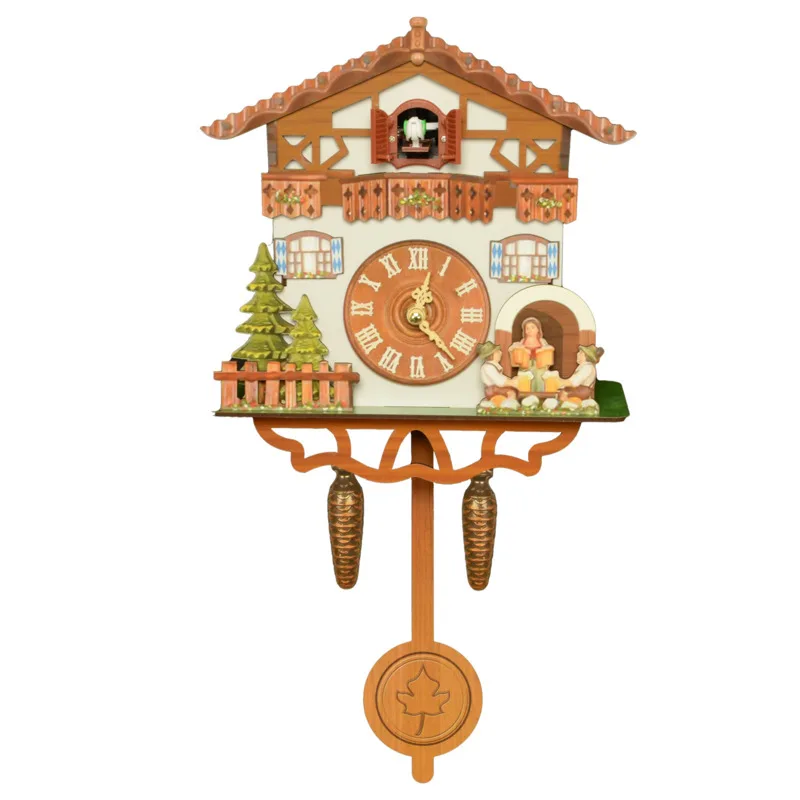 Cuckoo Clock Wall Hanging Mechanical Hourly Chime Vintage Style Living Room Bedroom Home Wall Clock Wooden Wallclock Gift - Image 4