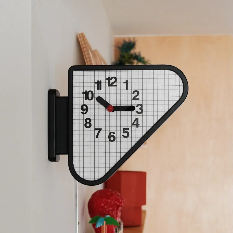 Indoor Double Sided Wall Clocks Corner Silent Timer Triangle Art Hanging Watch Household Pointer Living Room Corner Decor Craft - Image 3